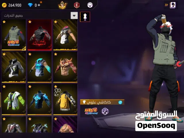 حساب فري فاير للبيع 100 درهم