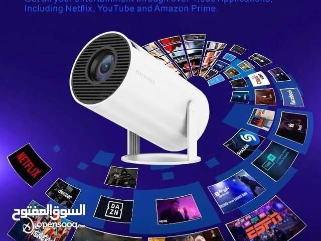 بروجكتر جهاز  ULTRA HD يعمل بنظام Android TV & ios يمكن ربطه بالهاتف عن طريق البلوتوث او انعكاس