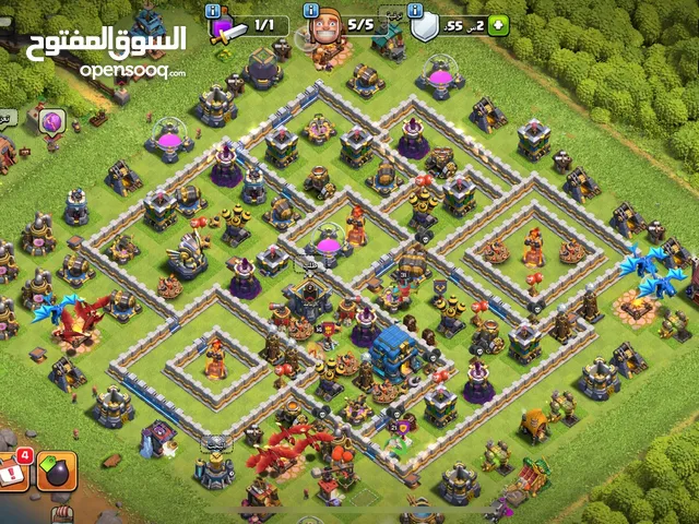 للبيع حساب كلاش اوف كلانس تاون 12 ماكس 500 موجهره عشان تغير الاسم