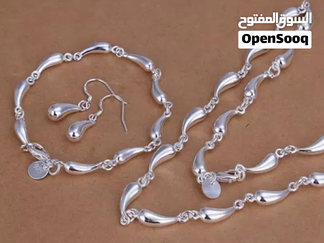 طقم فضة استرلينى نسائى جديد عيار 925