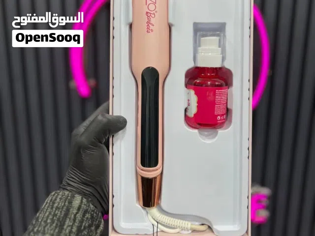 كاوية ENZO Barbie الأصلية + سيروم الشعر تصميم أنيق باللون الوردي ألواح سيراميك ناعمة مقاس 1