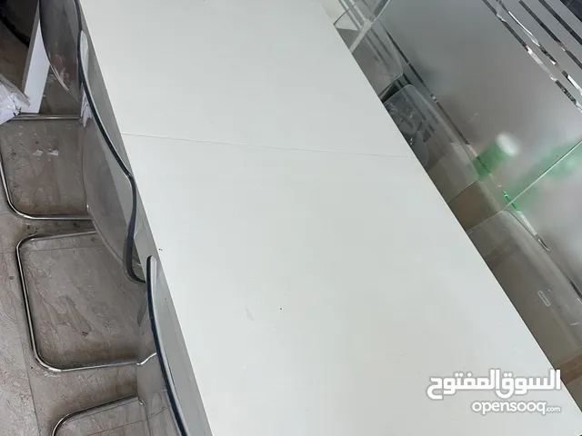 Dining table with extension piece without chairs