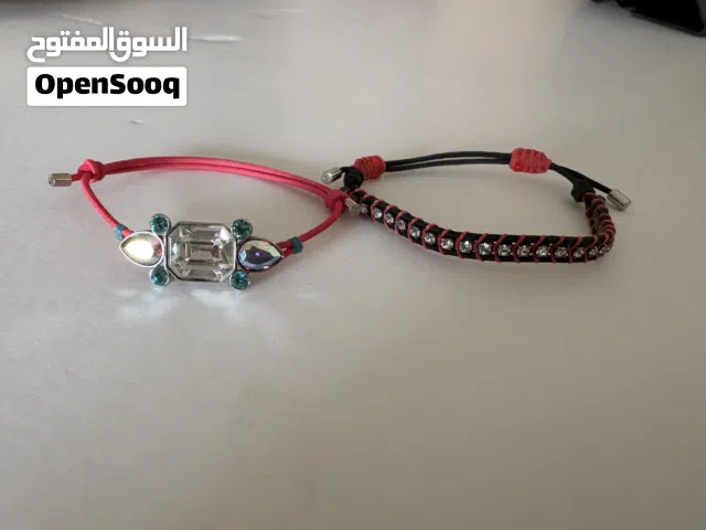 Swarovski Tosha Neon Pink Cord Bracelet And Swarovski Tosha Woven Crystal