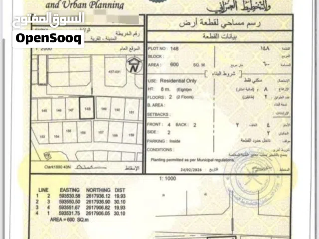 الارض زاويه مفتوحه من ثلاث جهات الهرم شمال