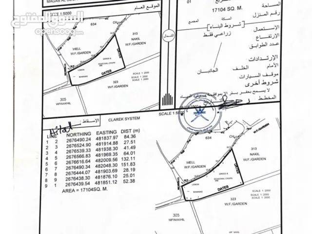 مزرعه للبيع  مساحة  17104   ( 4 فدان ) تم تخفيض السعر وبها  منزل مجدد بها مدخول شهري طيب من الزراعه