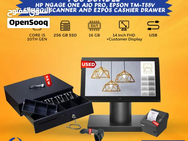 نقطة بيع مستعملة إتش بي إنجايج ون برو الكل في واحد طابعة إبسون تي إم - تي 88 في مستعملة