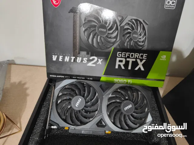 للبيع كارت شاشة MSI RTX 3060 Ti Ventus 2X  الاستخدام: سنة واحدة الذاكرة: 8GB GDDR6