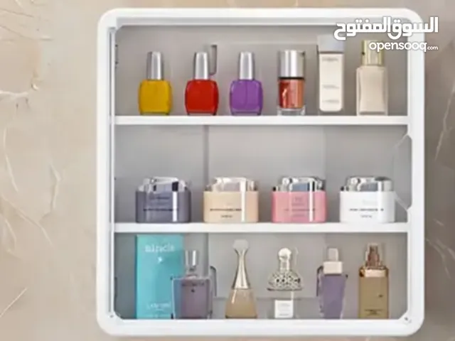 1pc No-Drill Wall-Mounted Cosmetic Organizer,
