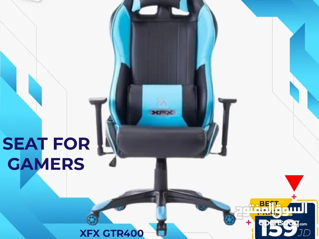 كرسي GAMING CHAIR HIGH Quality  من شركة XFX باللون الأزرق والأسود