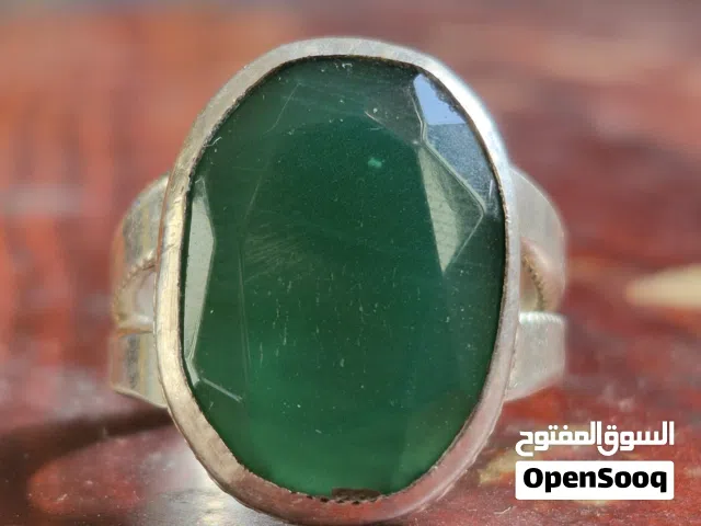 خاتم جاد فضة