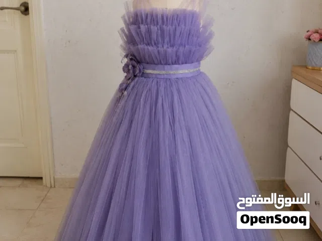هاي كم اسم حلو للإعلان فستان أطفال سهرة بنفسجي نهدي فاتح منفوش – 10–11 سنوات فستان أميري منفوش لو