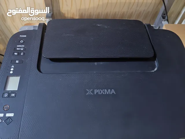 طابعه كانون واي فايف ملون للبيع والكرسي والميز ام بي ثري
