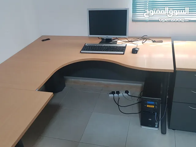Office Tables L Shape ( Three Pieces )