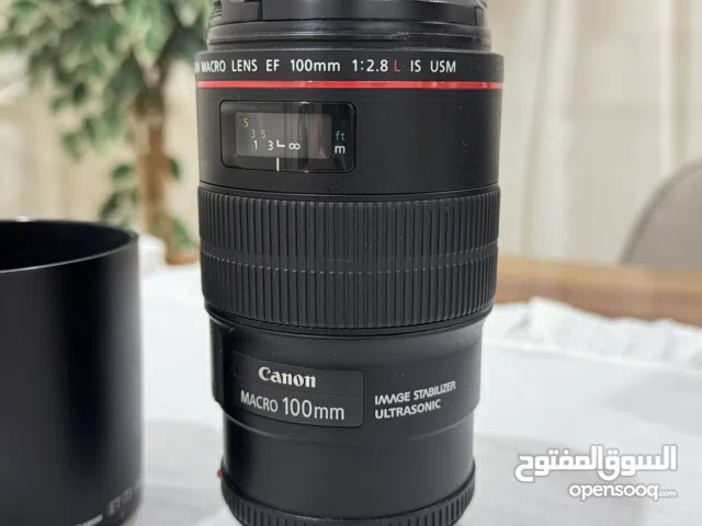 + عدسة كانون مايكرو 100 بحالة فوق الممتاز
