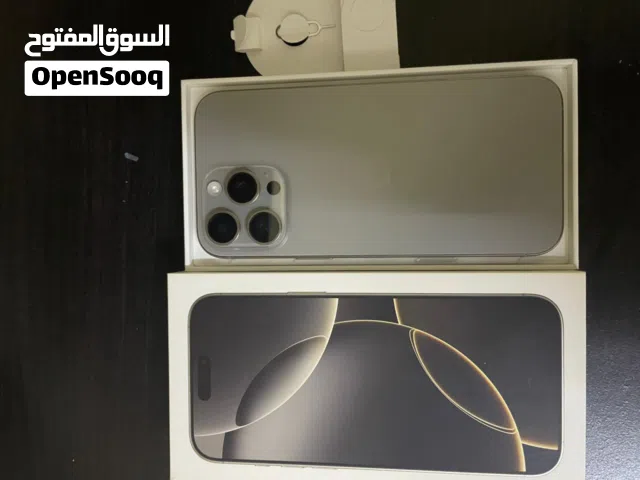 آيفون 16 برو ماكس جديد باللون الفضي بسعة 256 جيجابايت مع شاحن والكرتونة