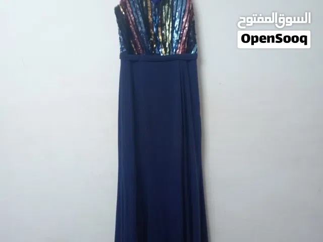 فستان سهرة نيلي طويل