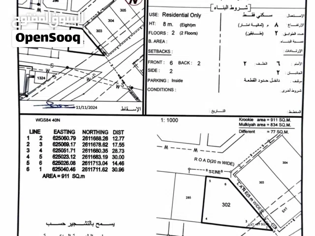 Residential Land for Sale in Muscat Al Mawaleh
