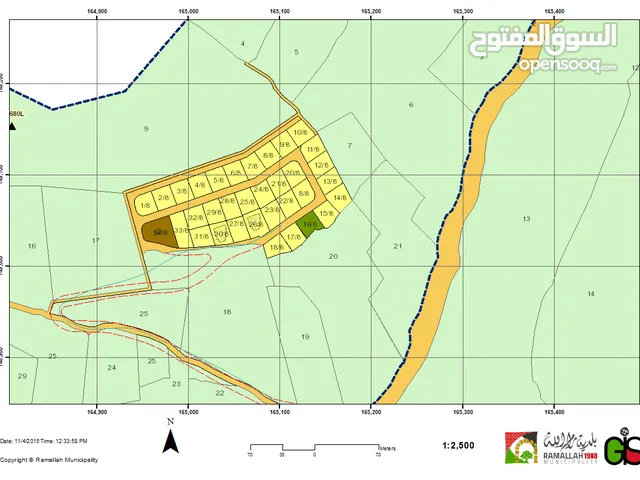 ارض طابو 500 متر حوض الخانوق في رام الله