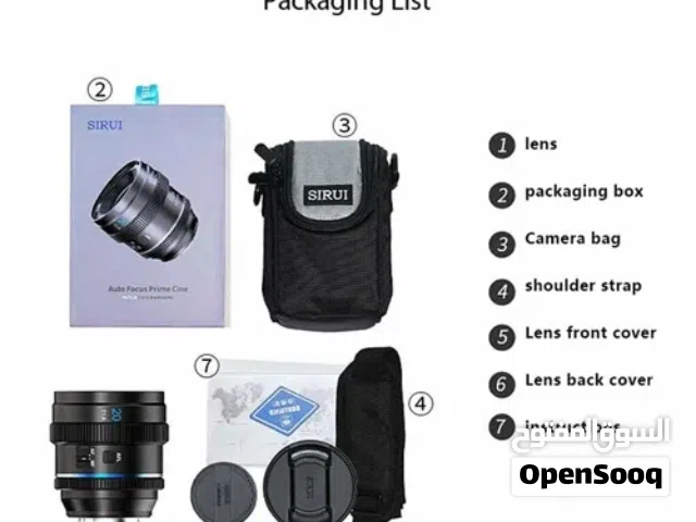 للبيع عدسة سينمائية احترافية (X Mount) SIRUI 20mm T1.8 1.33X Autofocus Anamorphic Lens