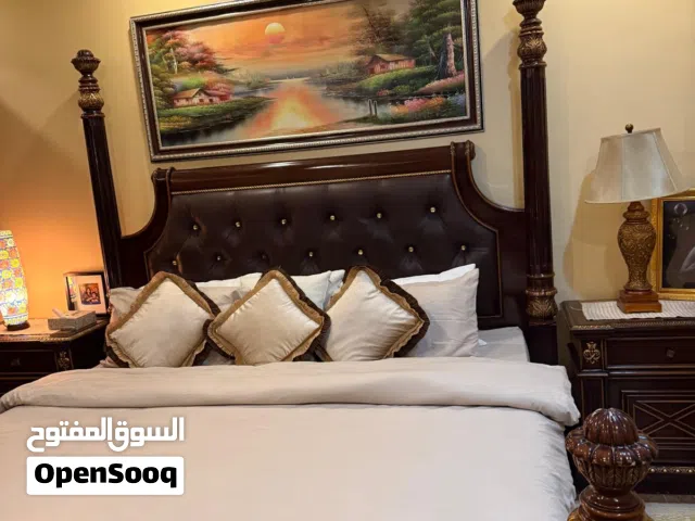 Bedroom furniture matching set, king bed, almirah wardrobe, cupboard, dressing table, side tables