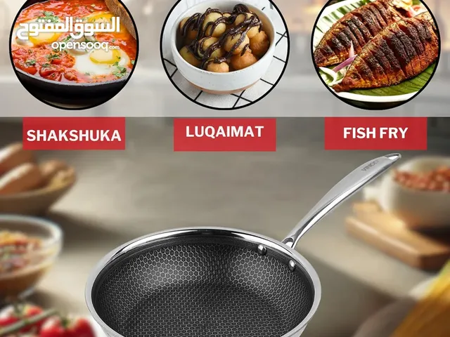 Nonstick Frying Pan, Stainless Steel Fry Pan Dishwasher Nonstick Ergonomic for Gas Stovetop (316SUS)