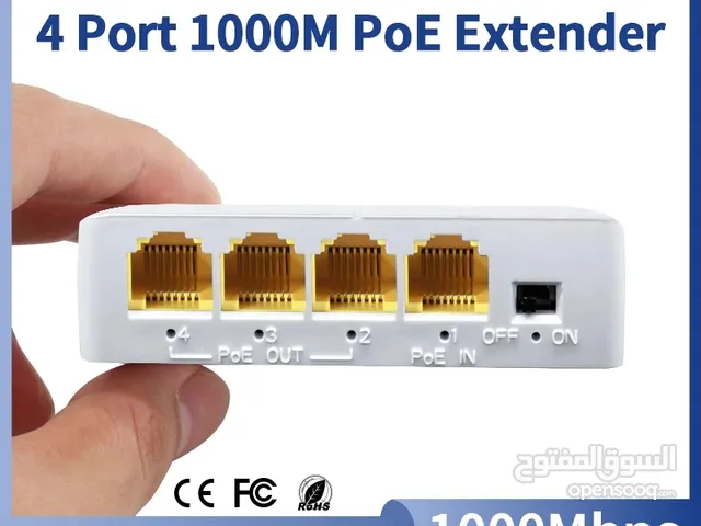 HORACO 4 Port Gigabit POE Extender 100/1000M