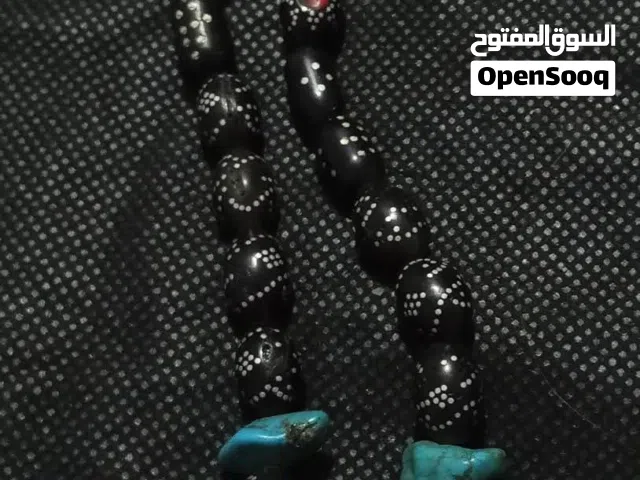 سبحه يسر حجازي انتيك   33 قديمه جدا مطعمه فضه وفيروز  9ملي