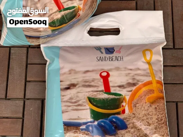 رمل العاب اطفال طبي معقم مخصص لألعاب الأطفال 10 كيلو لون ابيض ماركة شاطئ الرمال