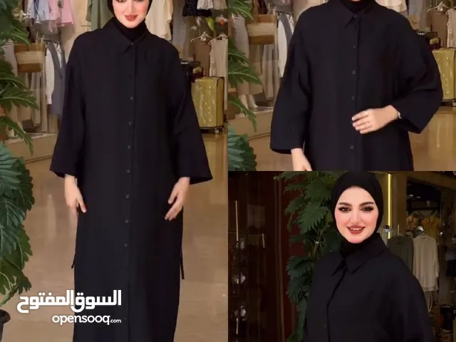 فستان نسائي كريشة مطاط شغل ثقيل مقاسات كبيرة سعر مميز
