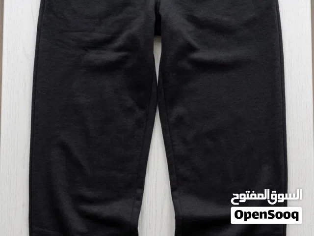 US Polo Black Cotton Sweatpants Wide Legs Baggy Fit