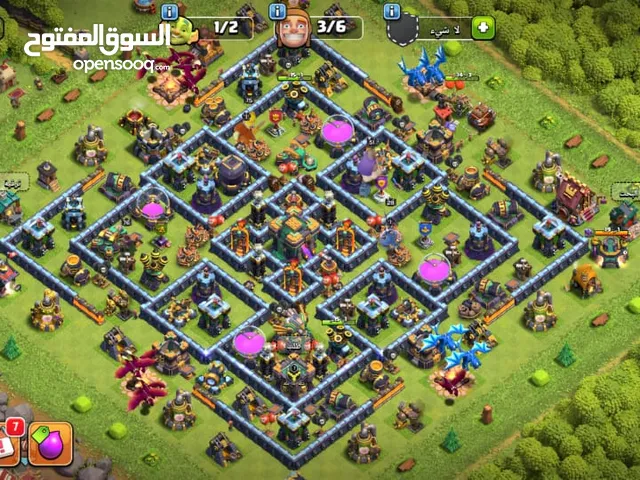 ثلاثه حسابات كلاش اوف كلانس 11 ماكس+13 شبه ماكس+14 شبه ماكس للبيع كلهم ب 200 ر س
