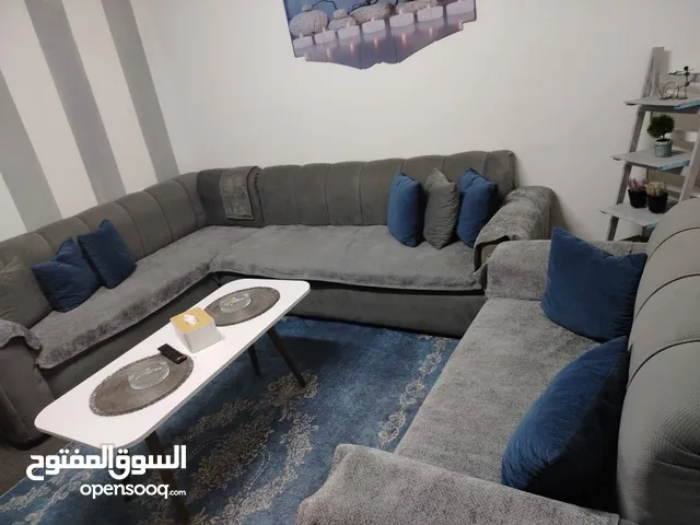 طقم كنب لون سكني حرف L