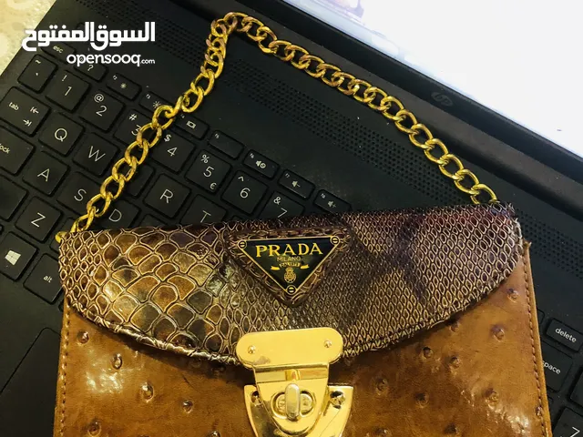 Prada ostrich leather bag for ladies handbag and purse