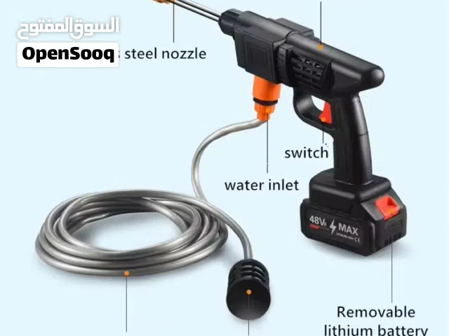 مسدس غسيل السيارات المحمول ببطاريتين