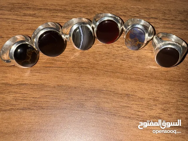 6 خواتم للبيع مليكي كلهم مقاس 19-20