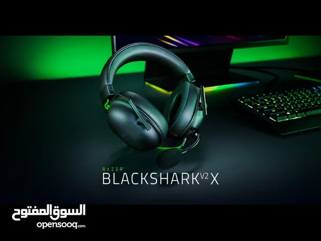 سماعة ريزر بلاك شارك V2x  Razer black shark v2x حالة السماعة ممتازة استعمال اقل من شهرين