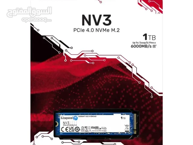 1TB/1000GB KINGSTON NV3 M.2 NVME GEN 4.0 3D NAND 75X SPEED DESKTOP - LAPTOP GAMING SSD