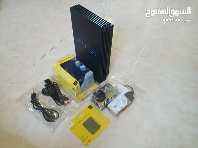 بلايستيشن 2 معدلة مع اسلاك + ميموري جديدة هدية + هارديسك وميموري عليهم 60 لعبة مميزة