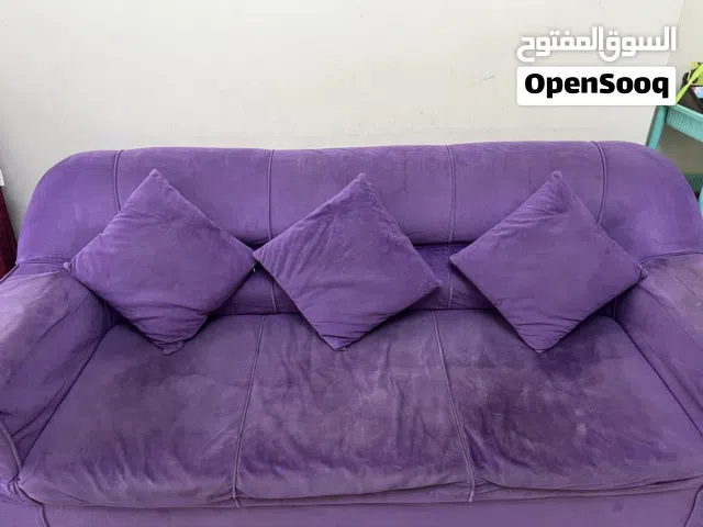 3-Seater Purple Sofa for Sale – Good Condition