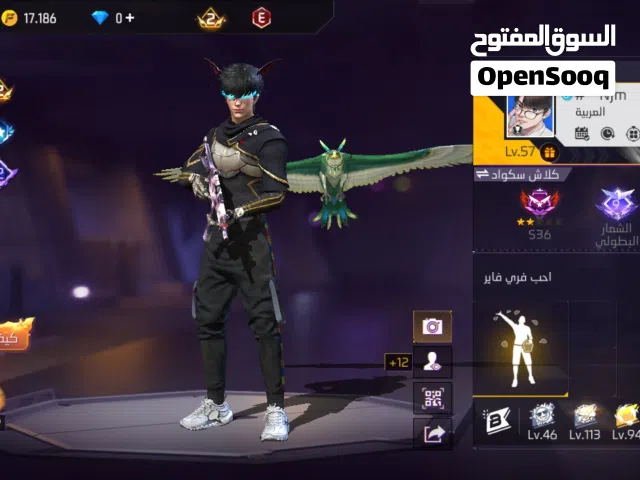 Free Fire Accounts and Characters for Sale in Southern Governorate
