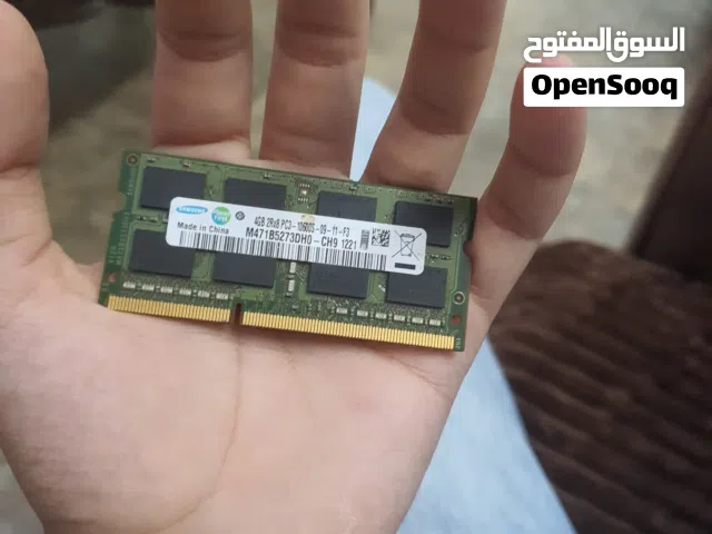 السعة: 4GB النوع: DDR3 السرعة: 1333MHz (PC3-10600S) الشركة: Samsung