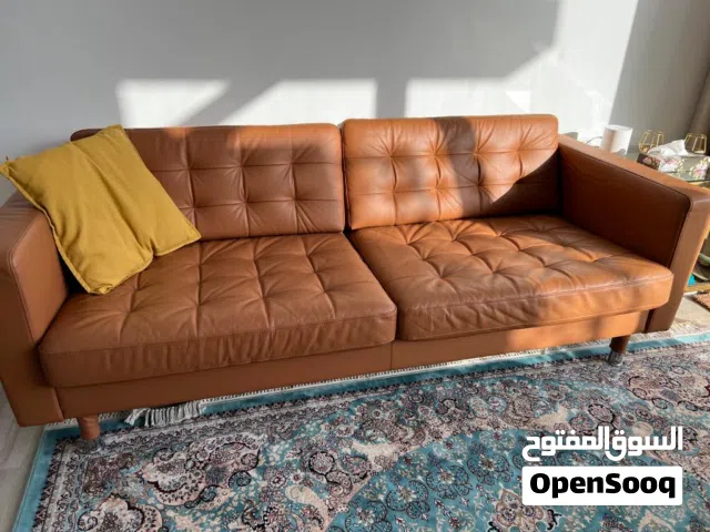 Ikea Landskrona Leather Sofa, 3 Seat, Brown