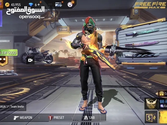 Free fire account  Best account           Just (349) dhs only