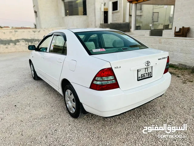 تويوتا كورولا 2003 فل الفل مع فتحه 3 حركات ومري طوي الحبه النادره بالأردن فحص كامل كارسير ولاملاحضه