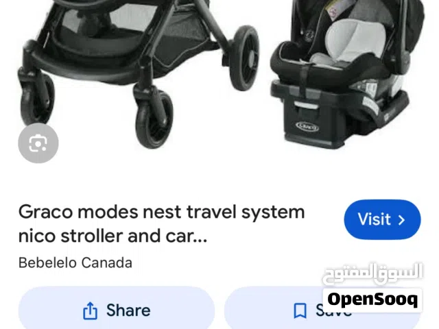 عرباي graco اصلية 3x1  بجميع محتوياتها للبيع