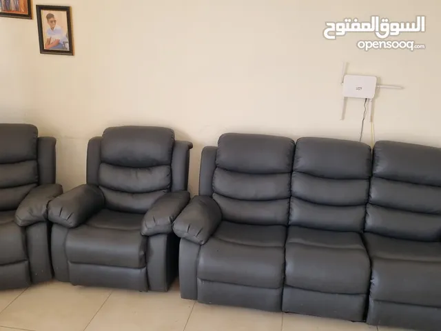 3+1+1 seater recliner leather sofa