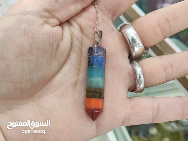 (beautiful necklace) بأفضل سعر بالسوق، سلسال أو قلادة فضة أصلية للشاكرات السبعة