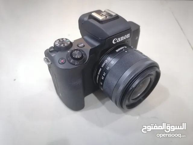 كاميرا صناع المحتوى Canon EOS M50 Mark II Mirrorless Camera with 15-45mm Lens - Black