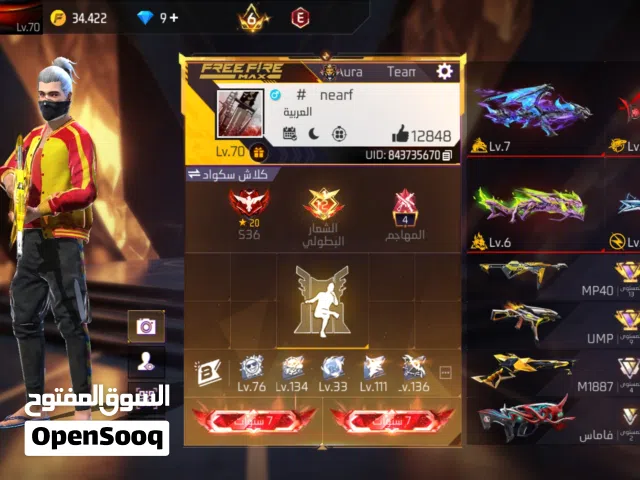 Free Fire Accounts and Characters for Sale in Doha