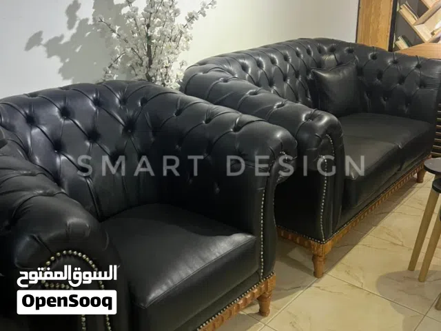 طقم انتريه استقبال مبطن جلد مستورد/فوتيه استقبال مبطن جلد